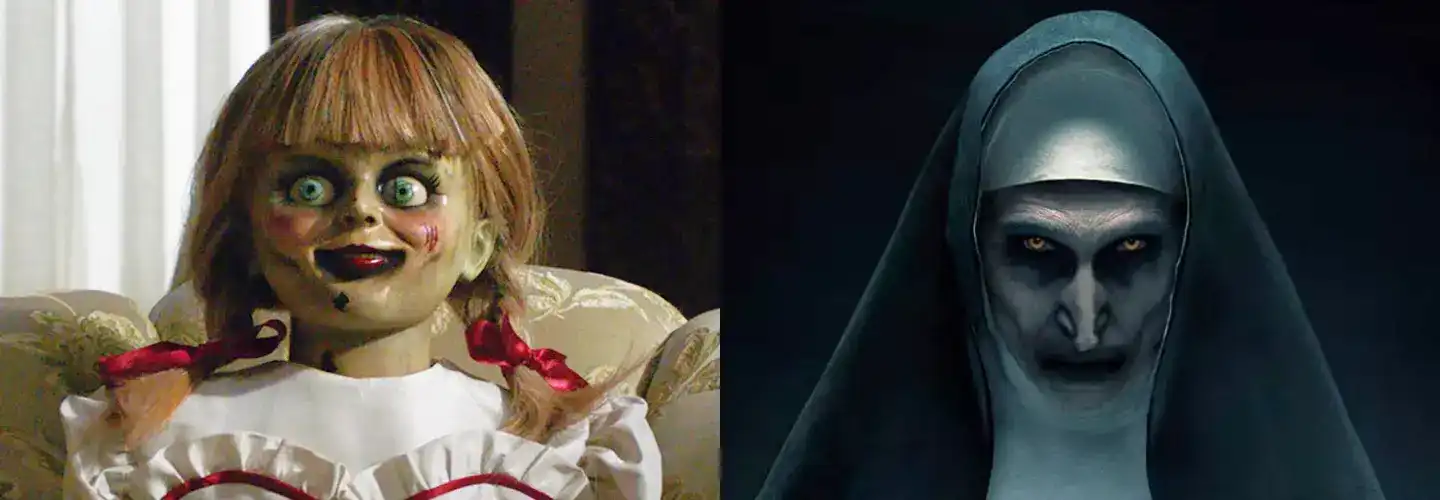 Annabelle and the Nun from the Conjuring movies